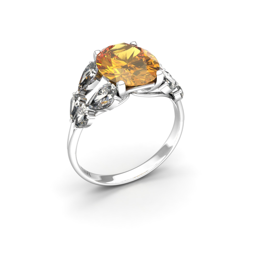BAGUE » DOUBLE ENTOURAGE » SAPHIR ET DIAMANTS - Vanhoye